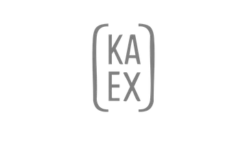 'KA-EX' Logo of post workout supplement enclosed in rounded brackets.